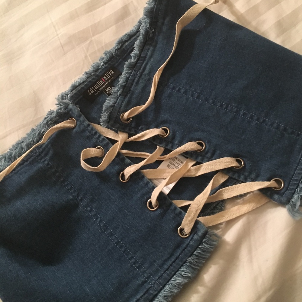 Lace up corset